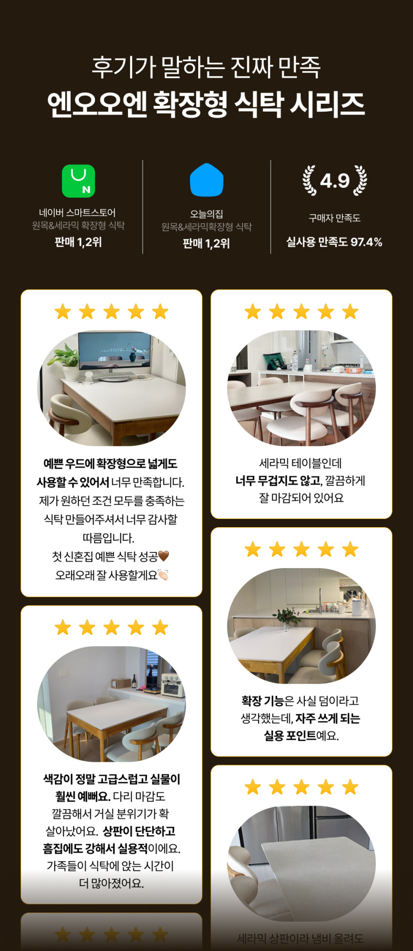 NOON 우디 원목 세라믹 확장형 4인용 6인용 포세린 식탁 1200 1600 판매처 상세 정보 이미지 3