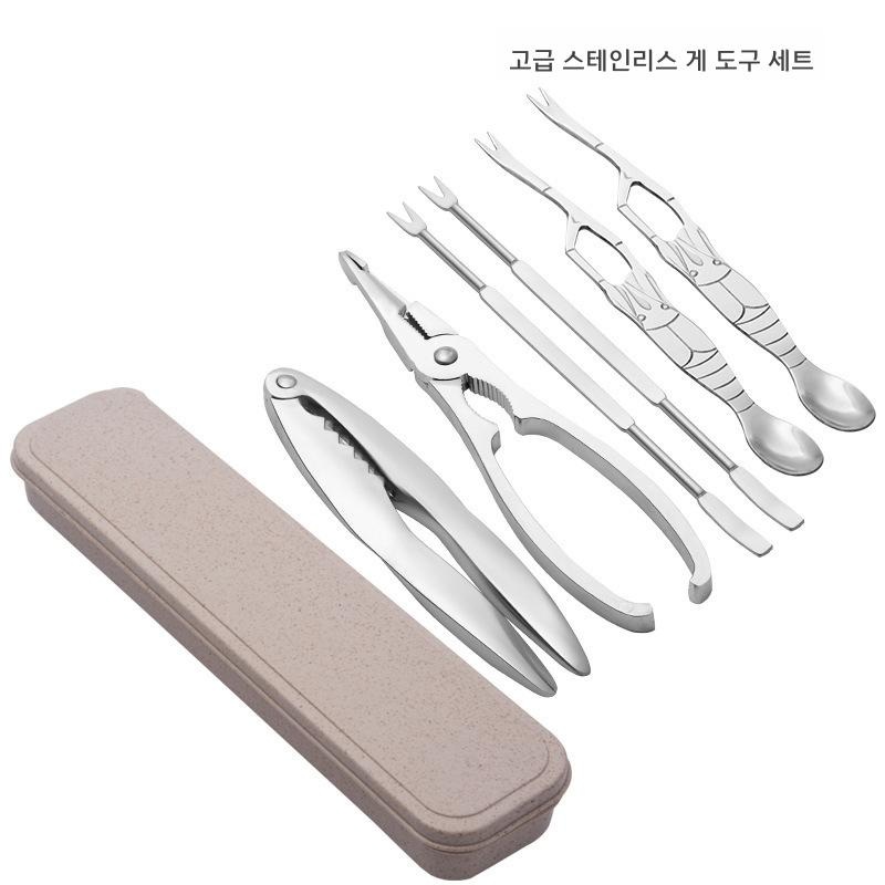 스테인리스 게 집게 세트 3종 게살 포크 기본형 3종 - 상세 이미지 4