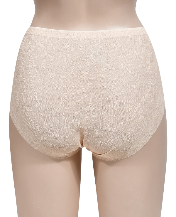 이드로 여성 심리스 누디라인 레이스 시스루 망사 맥시 삼각 팬티 - 상세 이미지 3