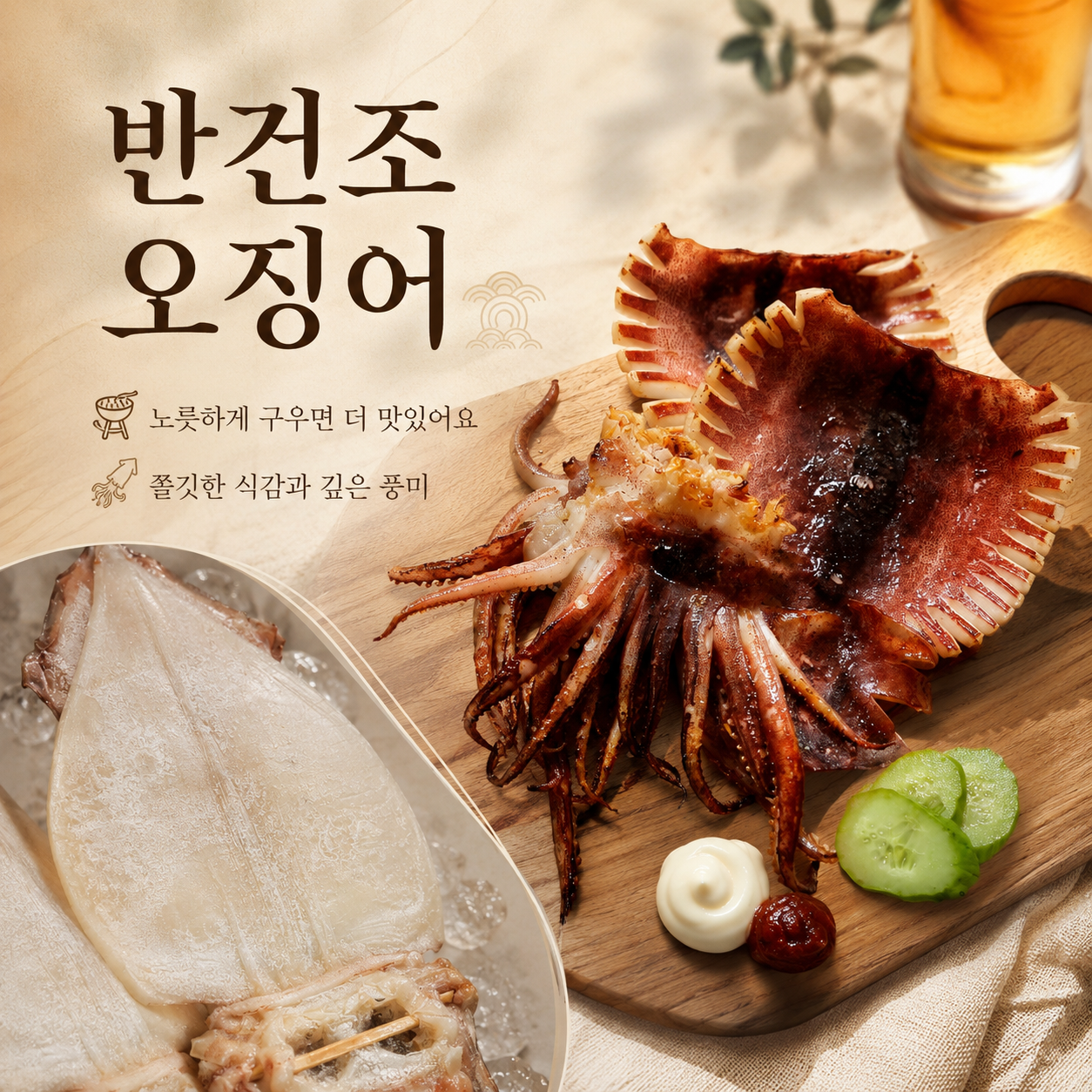 (엄마멸치) 동해안 구룡포 건조 반건조오징어 피데기 마른오징어 10마리 1.7kg, 1개 - 상세 이미지 3