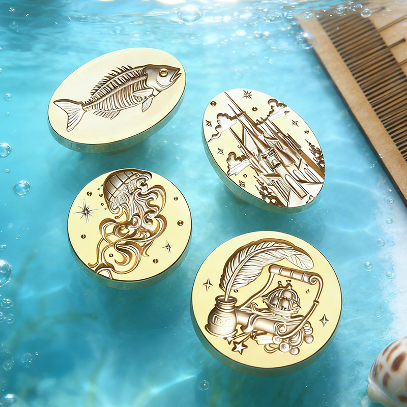 실링왁스 인장 스탬프 해류 별바다 항해 테마 항로 나침반, (2.5cm) - 상세 이미지 2