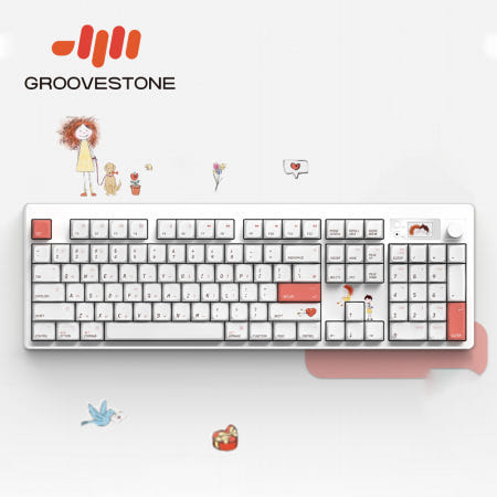 그루브스톤 GS104R 떼아모 저소음 너울V2축 무선키보드