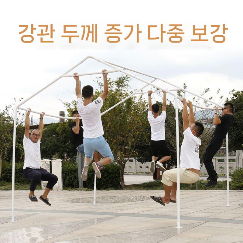 농막 그늘막 마당텐트 몽골텐트 야외 그늘막텐트 캠핑그늘막 쉘터 캠핑 팝업 휴대용 자동 비치 2mx2m 베이지 레귤러 피복 없음 - 상세 이미지 5