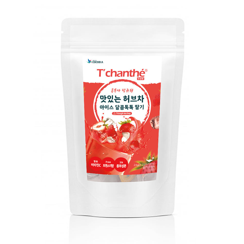 티샹떼 맛있는 허브차 딸기 히비스커스차 20티백 아이스티 콤부함유 - 상품 이미지