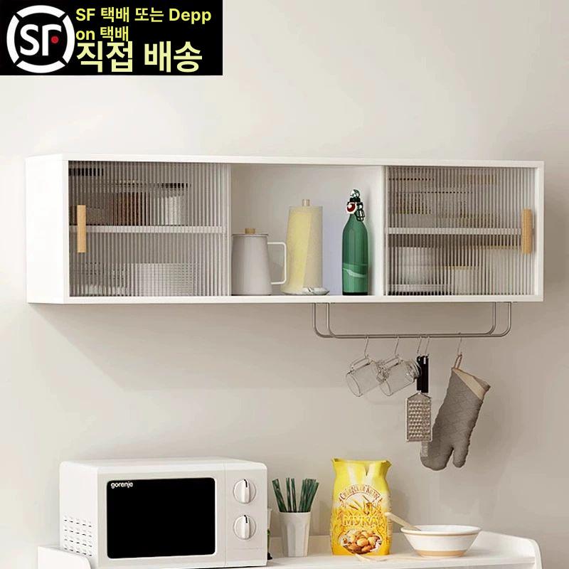 원목 상부장 벽걸이 주방 수납장 그릇장 선반 엔틱 C4 내추럴 100cm 33.5cm A 조립형 - 상세 이미지 3