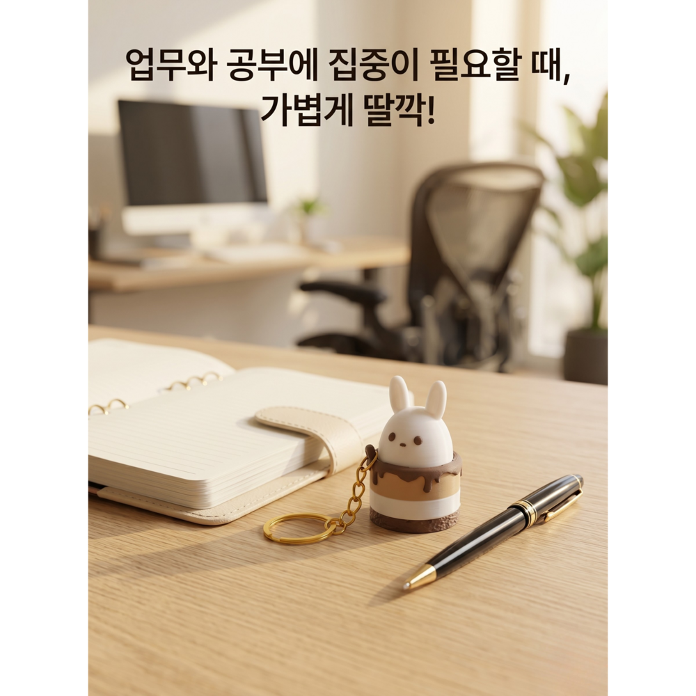 피젯클리커 키캡 클릭감 중독성 딸깍이 집중력 향상 귀여운 토끼 - 상세 이미지 4