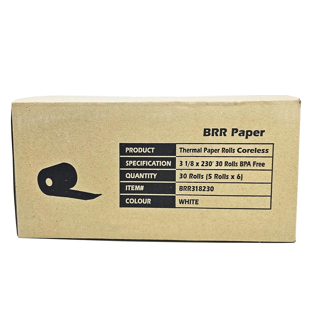 (코어리스 롤 30개 - GSM 50개) 3 1/8 x 230 열지 영수증 3개는 BuyRegisterRolls에서 TSP500 TSP600 TSP 700 TSP2000 CT S3 - 상세 이미지 3