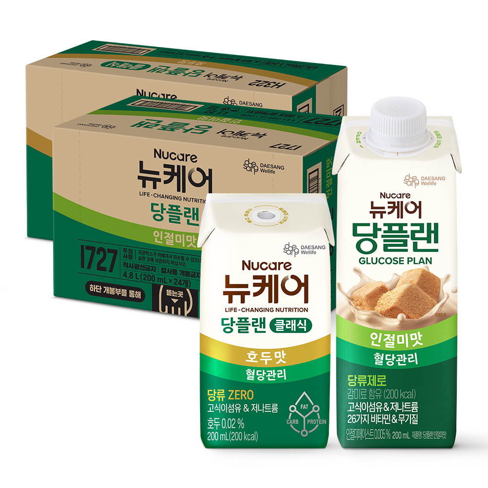 뉴케어 당플랜 호두맛 클래식 1BOX+당플랜 인절미맛 1BOX 균형영양식 (총 48팩) 이미지 1