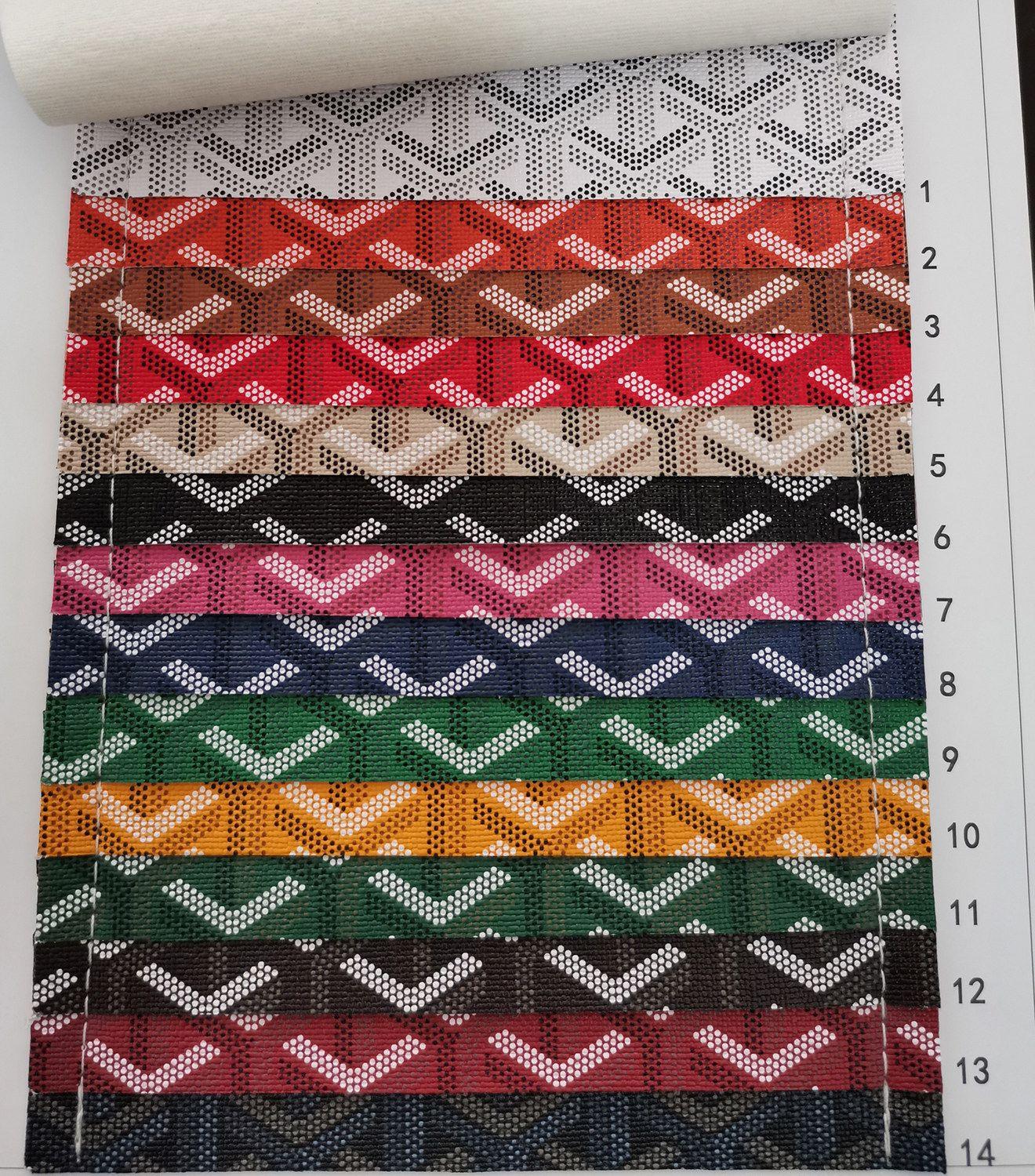 PVC PU 인조 가죽 원단 Y자형 패턴 인조가죽 핸드백 프린트 여행 가방 DIY 소재 - 상세 이미지 3