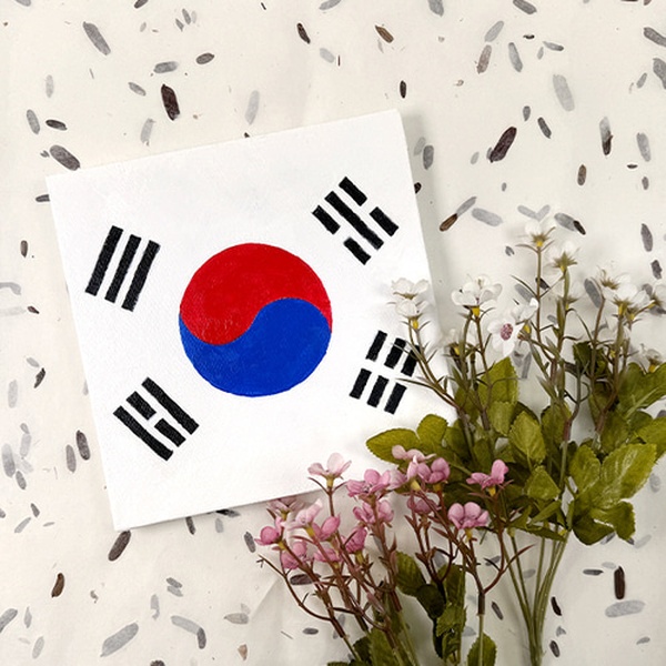 호국보훈 캔버스 컬러 넘버링 태극기 액자 만들기 - 상세 이미지 4