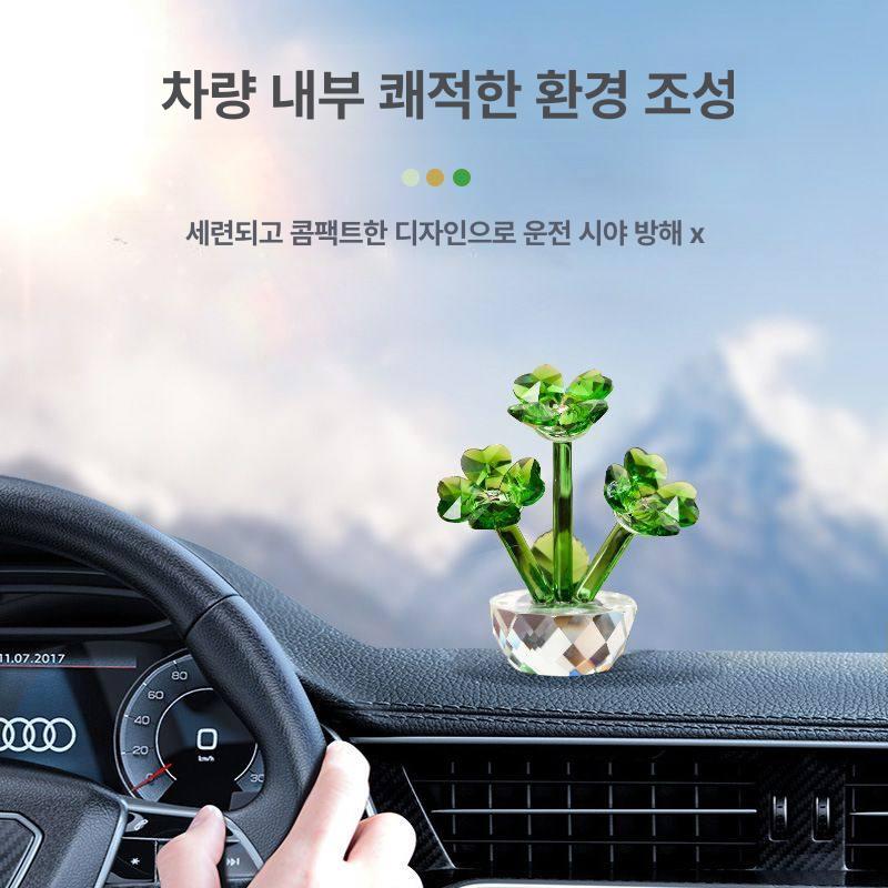장식품 유리공예 인테리어 웨딩 행운 개업 카페 소품 선물 크리스탈꽃 테이블 - 상세 이미지 3