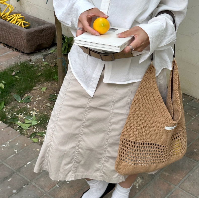 TENERA 테네라 리조트 시리즈 위빙 호보백 여성 대용량 숄더백 일본테네라백 이미지 6