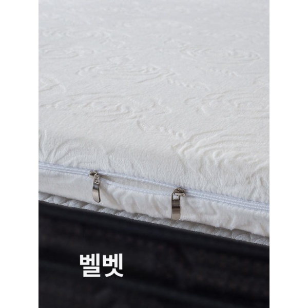 시원한 여름용 싱글 슈퍼싱글 쿨매트 침대패드 누빔 매트리스 뉴 텐셀 5cm 그레이 90 x 200cm - 상품 이미지