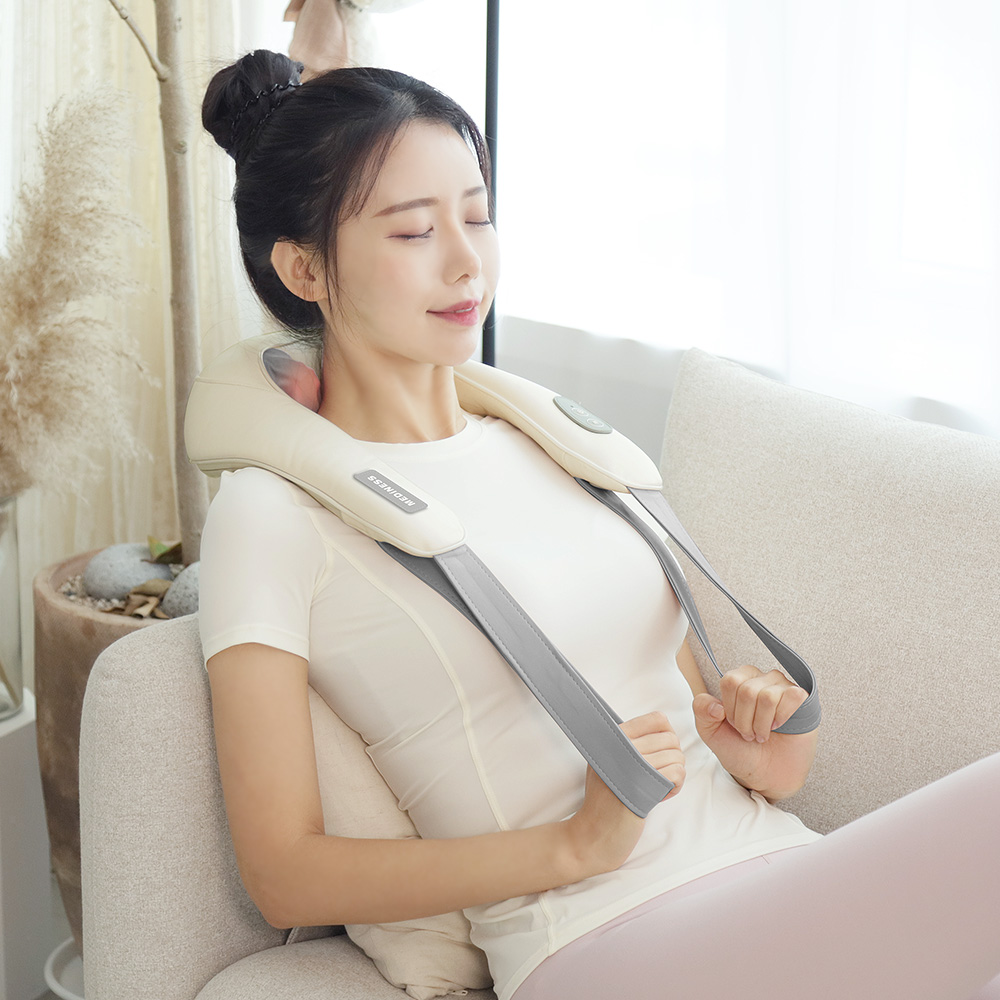 프리넥 무선 온열 목 어깨 승모근 안마기 MD-889 - 상품 이미지