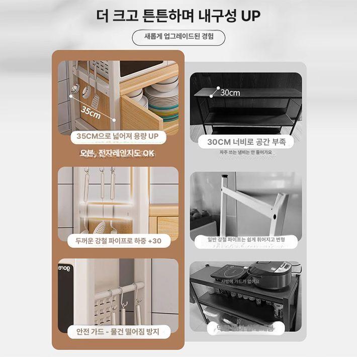 베란다 수납선반 주방용 틈새선반 받침대 욕실 틈새수납장 슬림장 바퀴 팬트리 바구니 - 상세 이미지 3