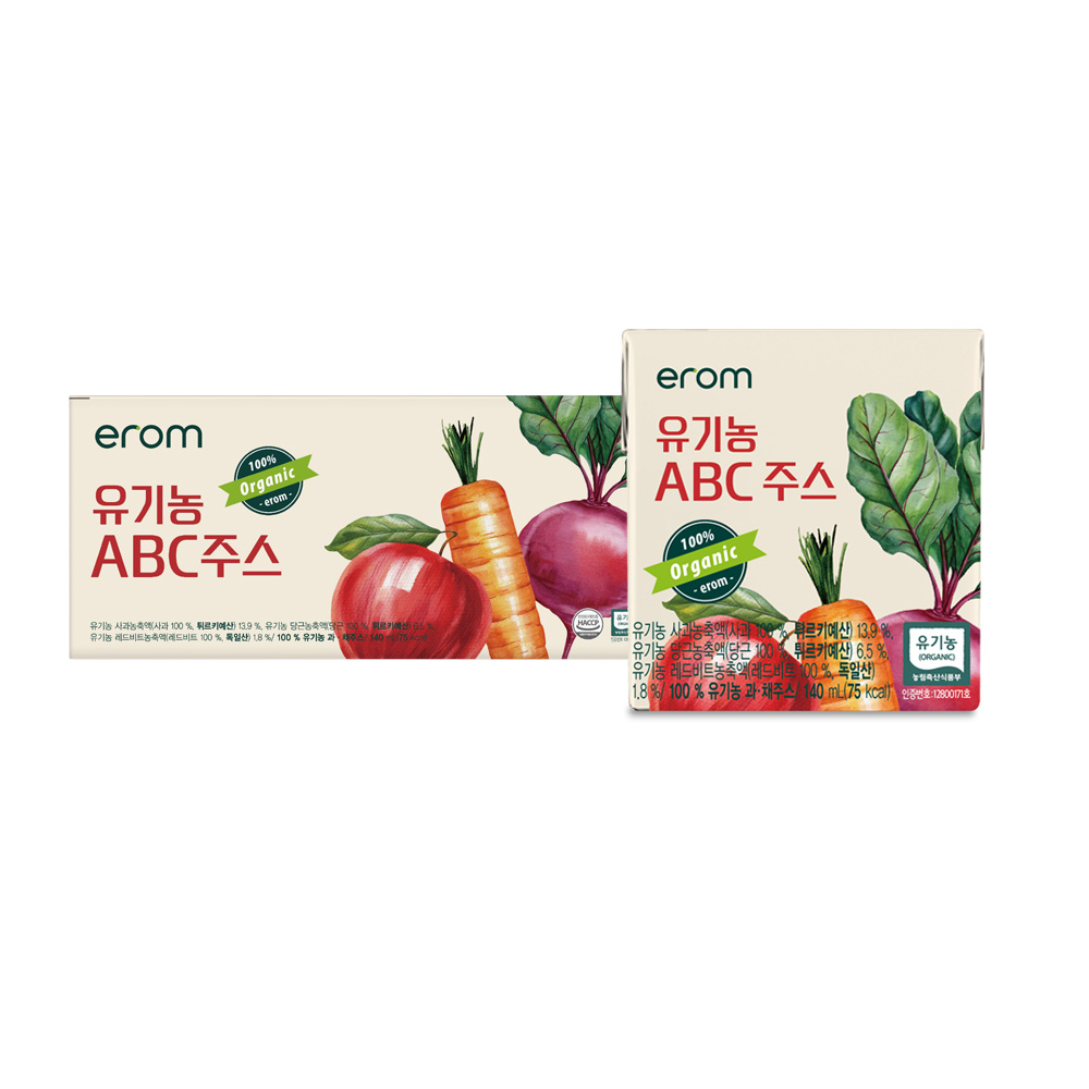 이롬 황성주의 유기농 ABC 주스, 140ml, 20개 - 상품 이미지
