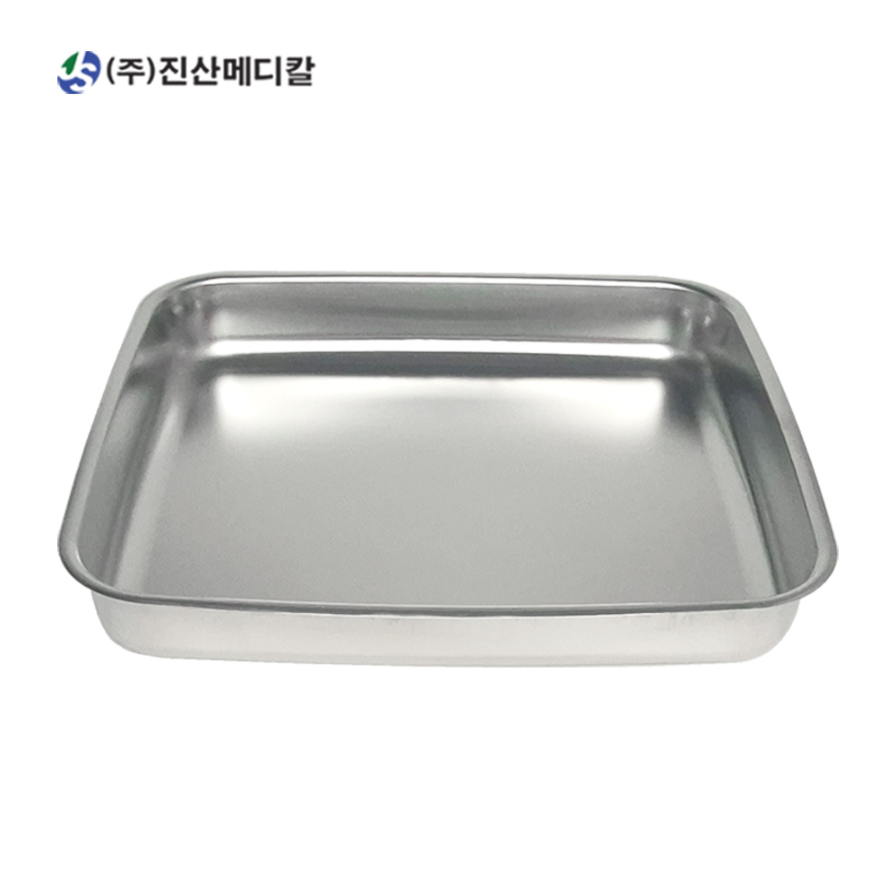 국산 고급형 스텐 일식 개무밧드 2절 반절 530x430x80 병원 의료용 병원용 트레이 - 상품 이미지