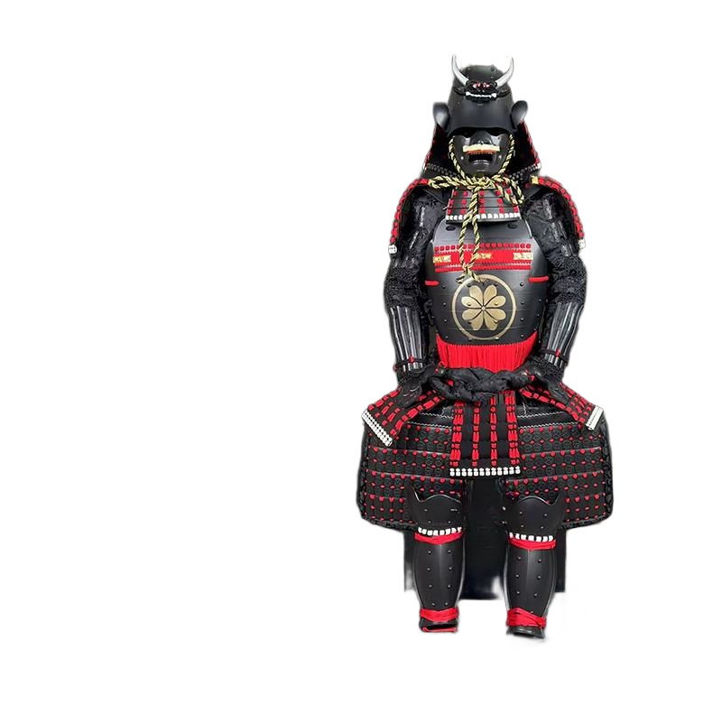 일본 무사 갑옷 코스튬 전통 철갑 장군 의상 무대 공연 예술 착용 복장 - 상품 이미지