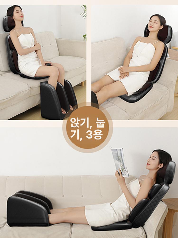 무중력 안마의자 전신 마사지기 가정용 사무실 목 어깨 허리 피로회복 선물 블랙 - 상세 이미지 2
