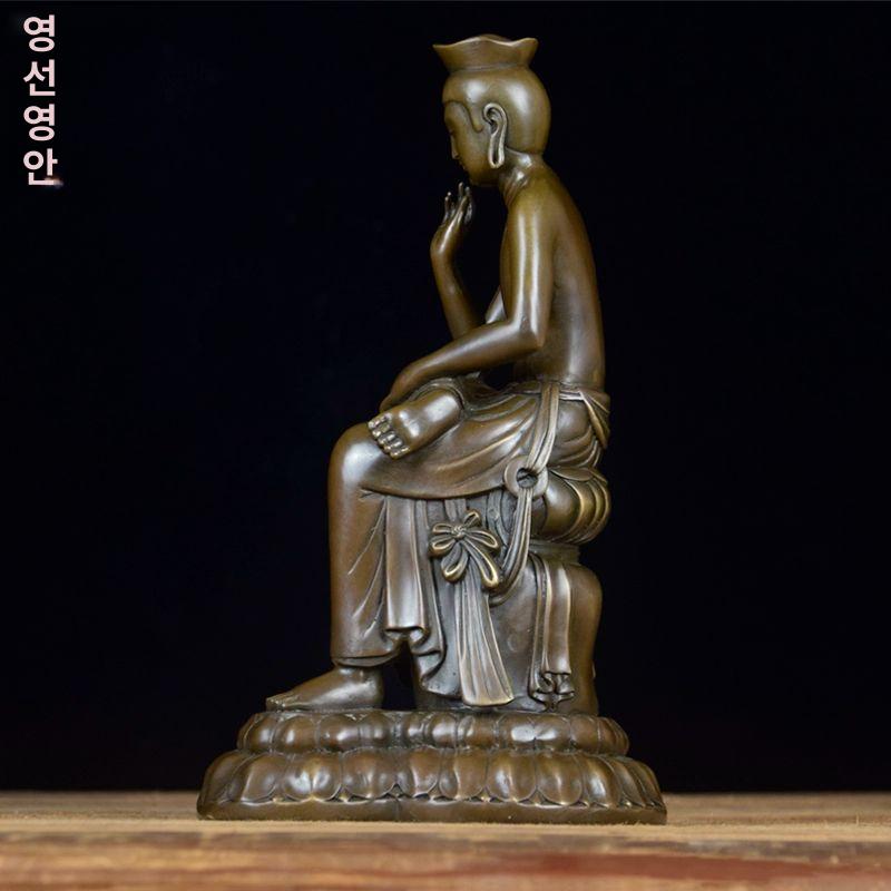 불교용품 반가사유상 관세음보살 부처님 부처상 조각상 장식 명상 인테리어 석가모니 - 상세 이미지 4