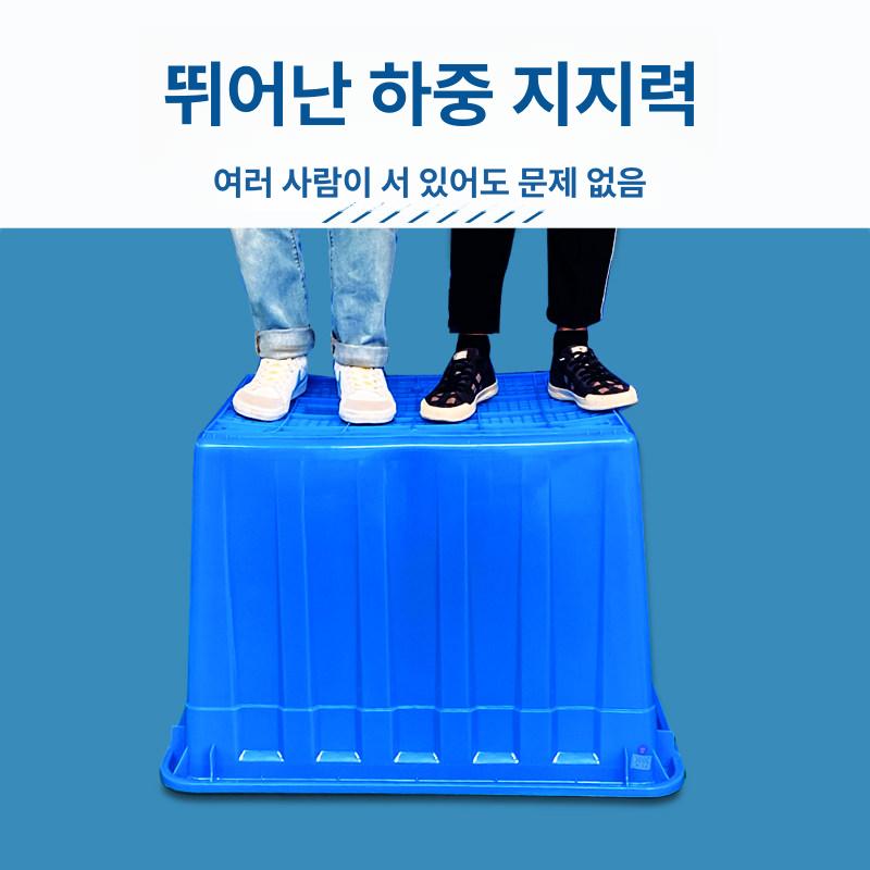 플라스틱 점보박스 이동식 대형 공장 우레탄 보관함 운반용 공구함 바퀴달린 다용도 - 상세 이미지 5