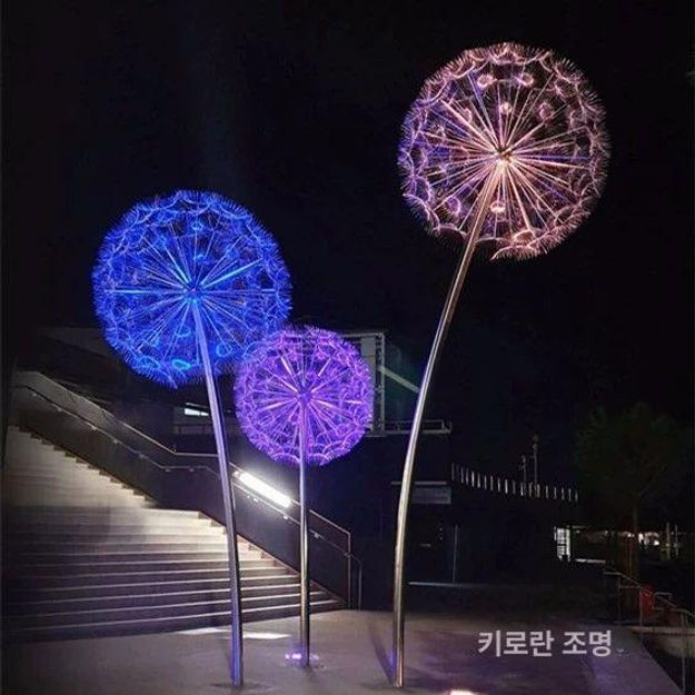 포토존 대형 조화 벚꽃 나무조명 카페 매장 인테리어 야경 광섬유 조명장식 - 상세 이미지 3