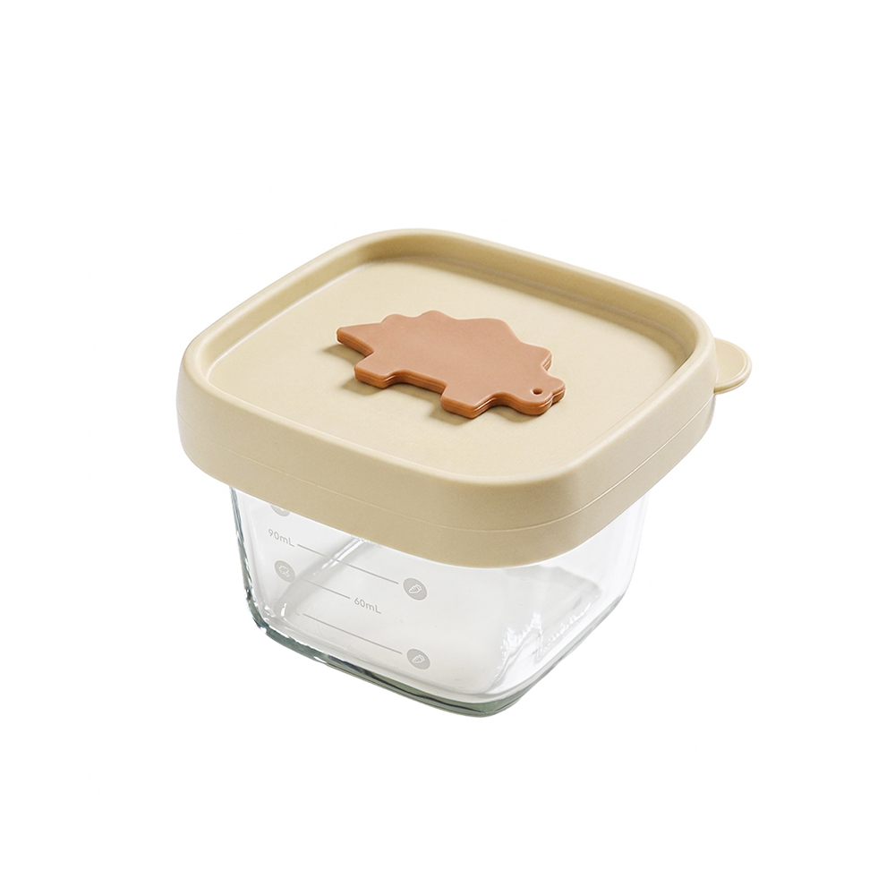 주니 이유식 보관 밀폐 용기 3종 세트 유아 아기 유리 공병 간식통 150ml - 상세 이미지 4