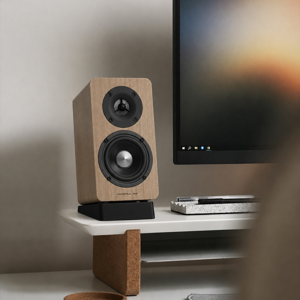 [EDIFIER] AIRPULSE A60 Hi-Fi 블루투스 스피커 월넛 - 상세 이미지 2