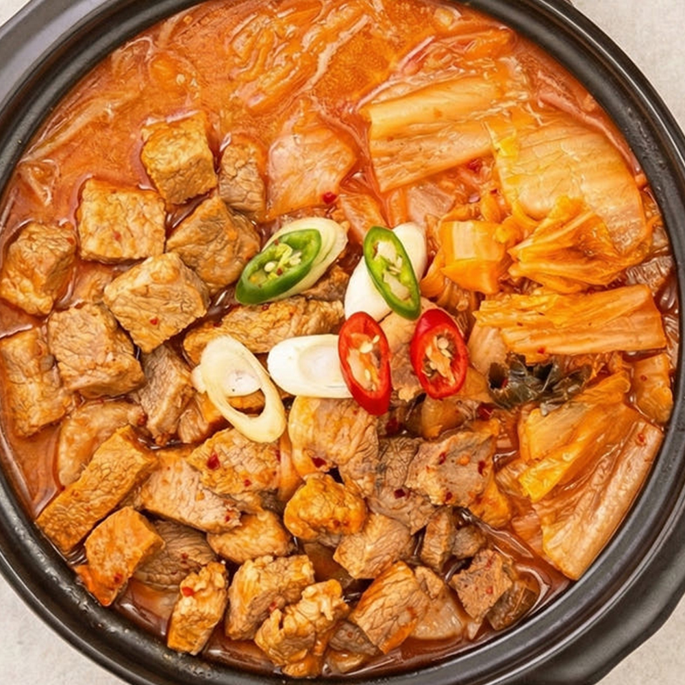 [광명맛집2-3인분]깜짝 놀랄 중량 돼지반근 얼큰 돼지김치찌개 풀세트 짜글이 이미지 8