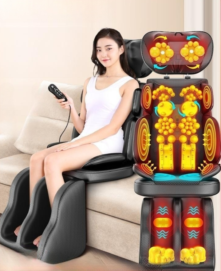 무중력 안마의자 전신 마사지기 가정용 사무실 목 어깨 허리 피로회복 선물 블랙 - 상품 이미지