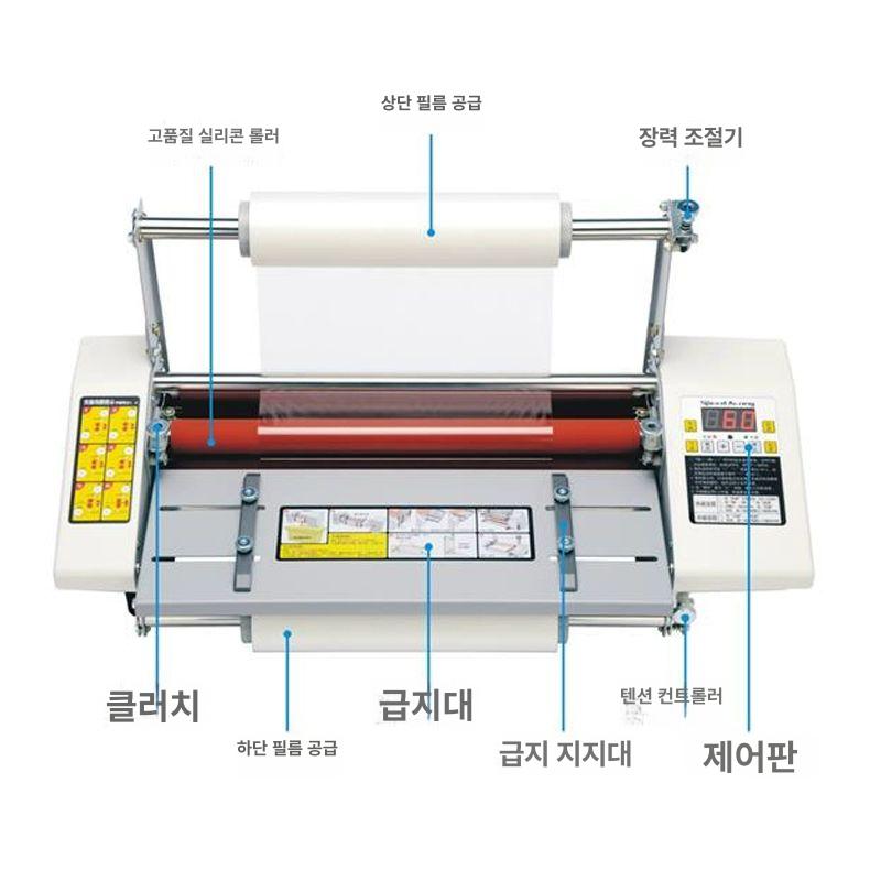 투명 코팅 열접착 문서 필름 롤러 사무용 사진 고정 핫멜트 정속 처리기 - 상세 이미지 3