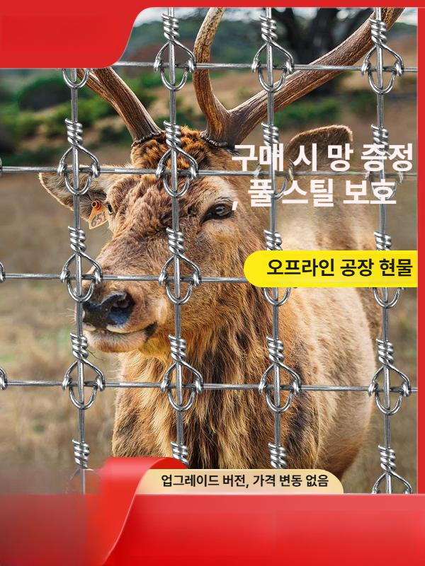 그물망 철조망 울타리 가축 안전망 펜스 구멍 메쉬휀스 닭장 아연 양계 도금 축사 - 상세 이미지 3