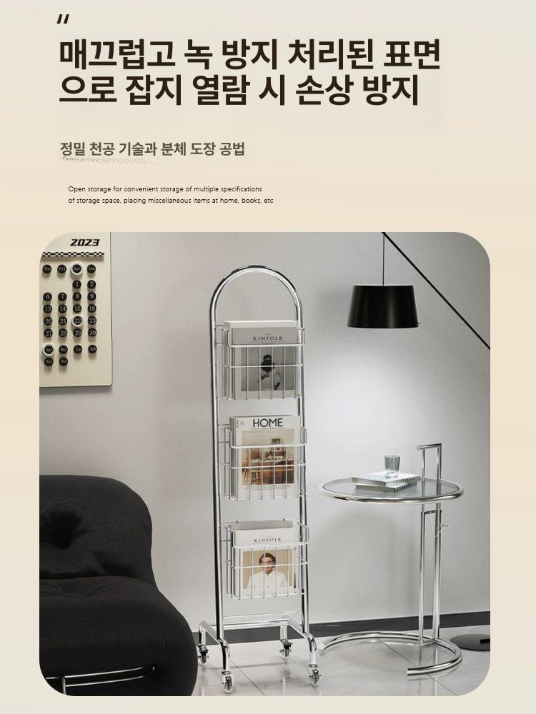 철제 서류 거치대 파일 정리함 접이식 디스플레이 스탠드 책자 꽂이 - 상세 이미지 3