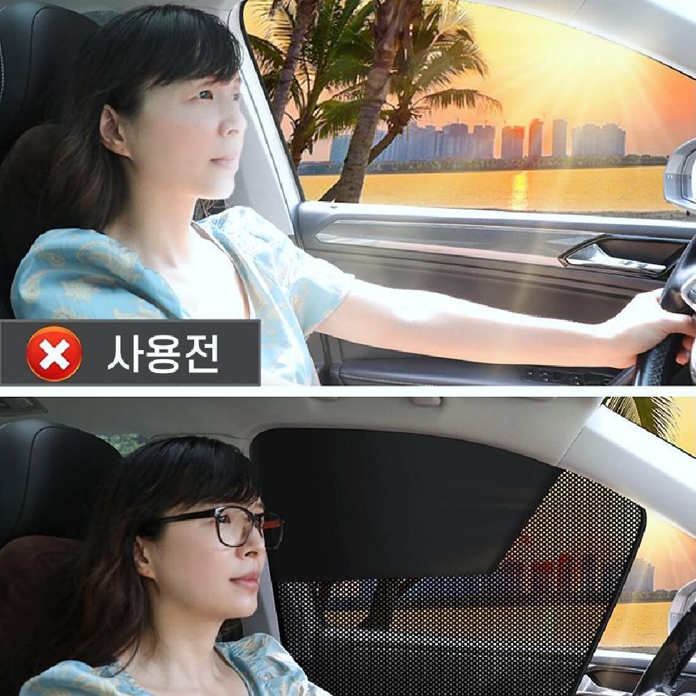 운전석 햇빛가리개 차박 암막 가림막 차량용 차량커튼 자석 자외선차단 뒷좌석 - 상세 이미지 3