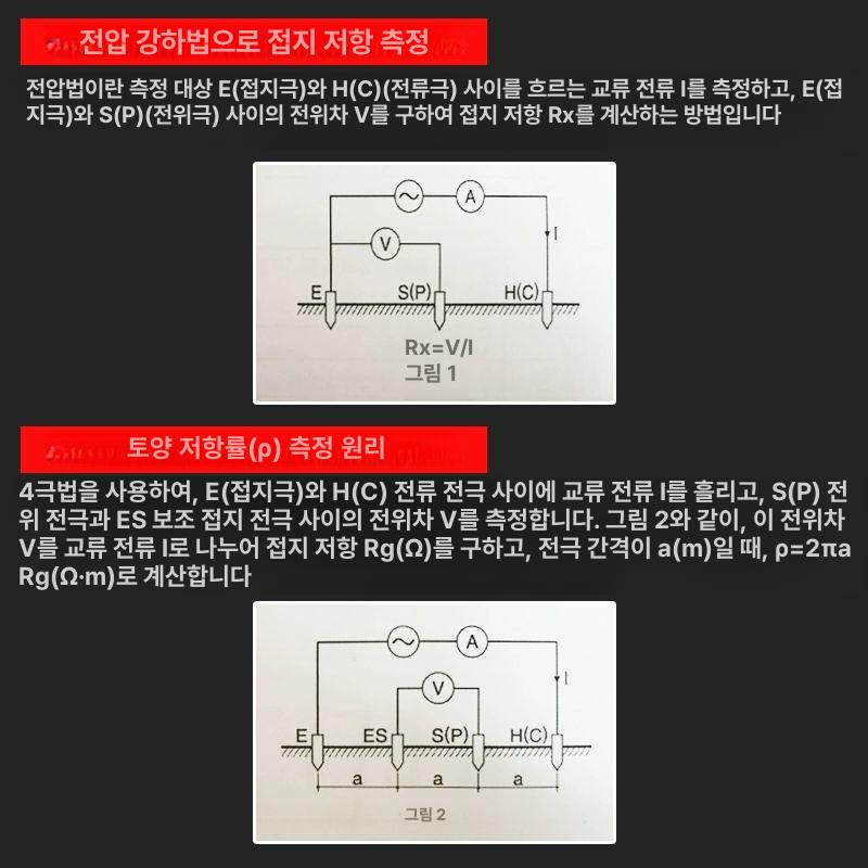 접지저항 측정기 대지 저항률 테스터 절연 검사 진단 장비 - 상세 이미지 4
