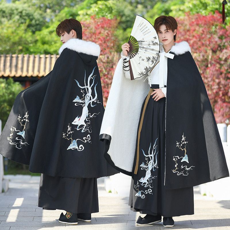남자 법복 생활한복 저고리바지 계량 개량한복 빅사이즈 절복 누빔 반팔 남성 여름 세트 겨울 검은 두루미 망토 120cm 프리 사이즈 플러시 - 상세 이미지 2