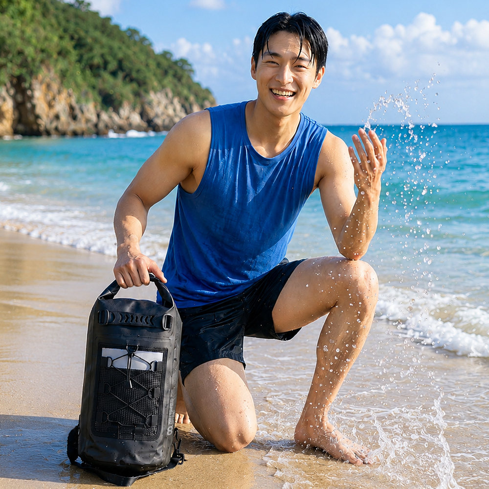 오아 워터쉴드 드라이백 10L 방수 가방 물놀이 수영장 비치백 수영 워터파크 흠뻑쇼 워터밤 상품 이미지