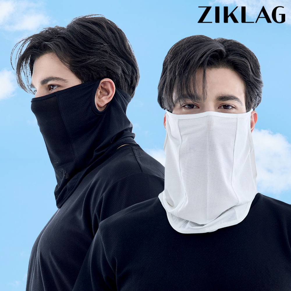 남녀공용 쿨 메쉬 마스크 2매 골프 자전거 스포츠 자외선 차단 - 메인 이미지