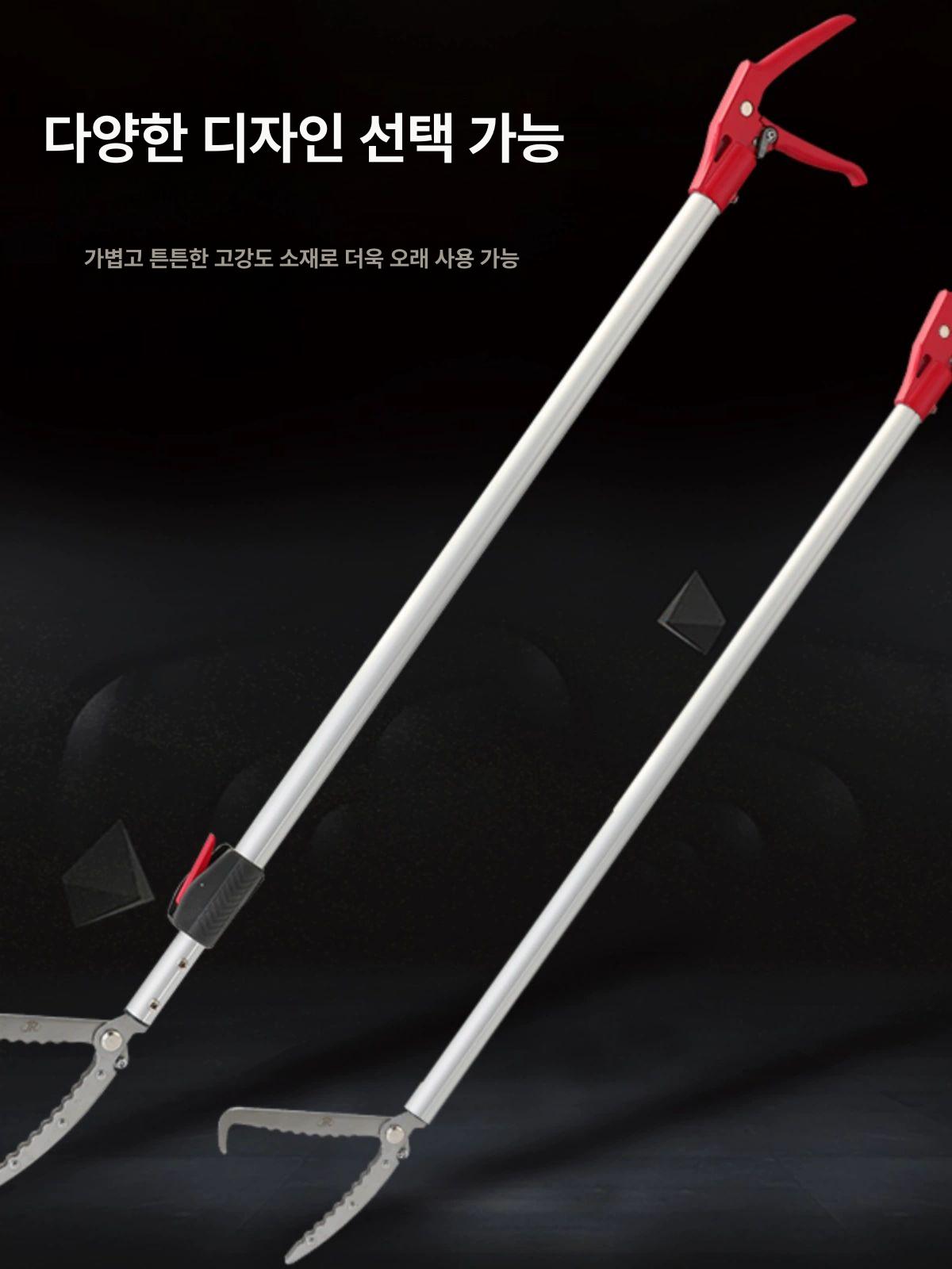 장거리 가제트집게 3m 장대 줍기 기구 다용도 강화 연장봉 텔레스코픽 클립 신축불가 - 상세 이미지 2