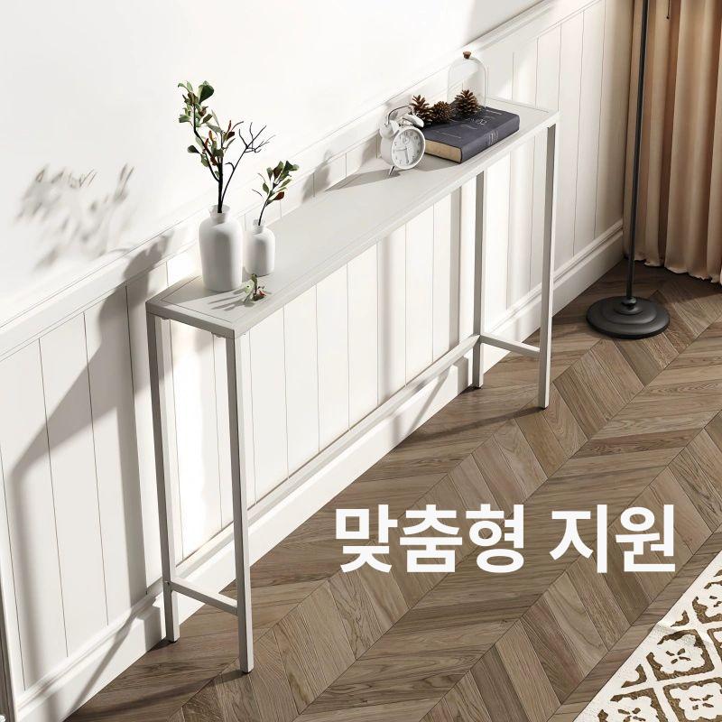 현관 슬림 수납장 복도 2단 철제 테이블 미니 선반 거실 장식 콘솔 수납 화장대 - 상세 이미지 4
