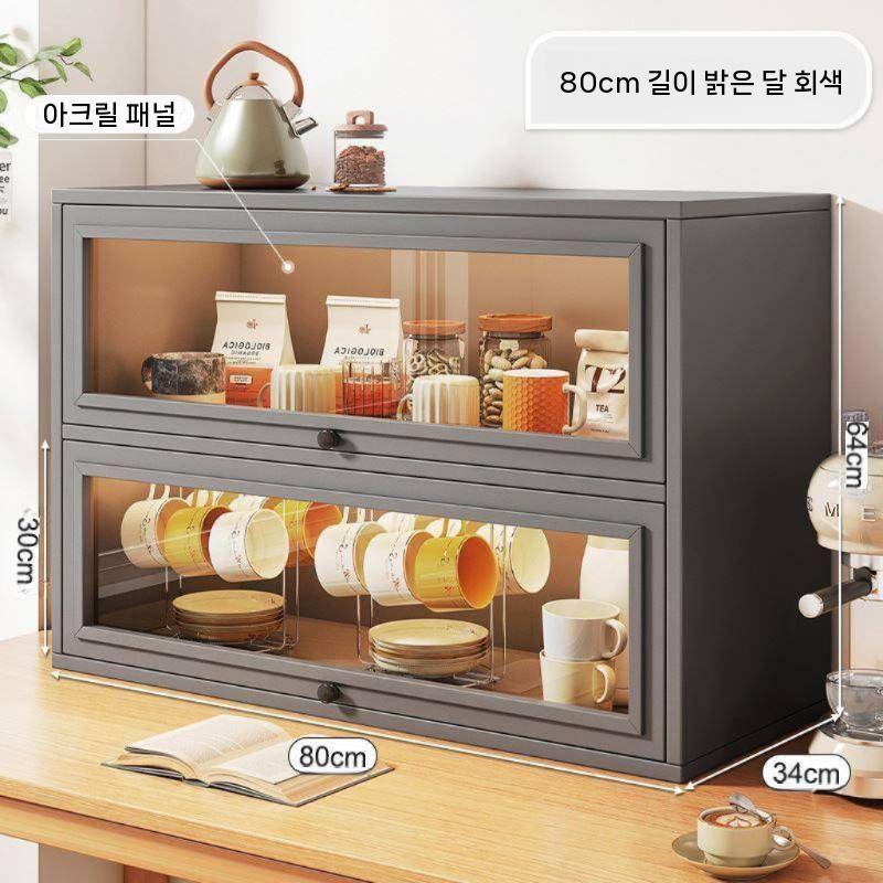 미니찬장 주방 찻장 빈티지 그릇장 수납장 원목 주방수납장 상부수납장 주방상부장 부엌수납장 컬렉션 플러스 구매 우선 배송 - 상세 이미지 2