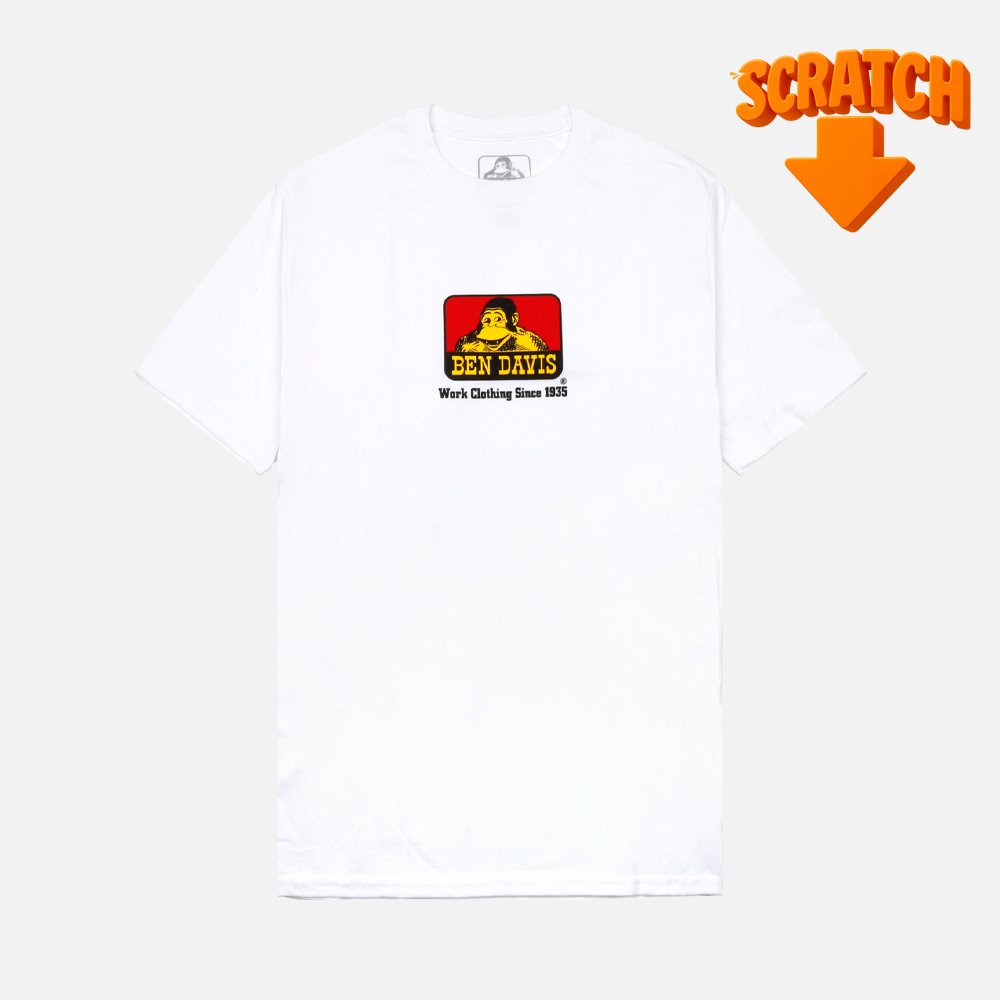 [스크래치] 벤데이비스 클래식 로고 반팔티 9063-WHITE-SC0000004789 - 상품 이미지