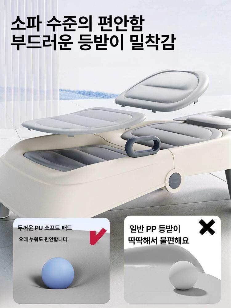 목욕의자 성인샴푸의자 접이식 디럭스 어르신 간이 샤워 침상 샴푸베드 샴푸대 쿠션 - 상세 이미지 4