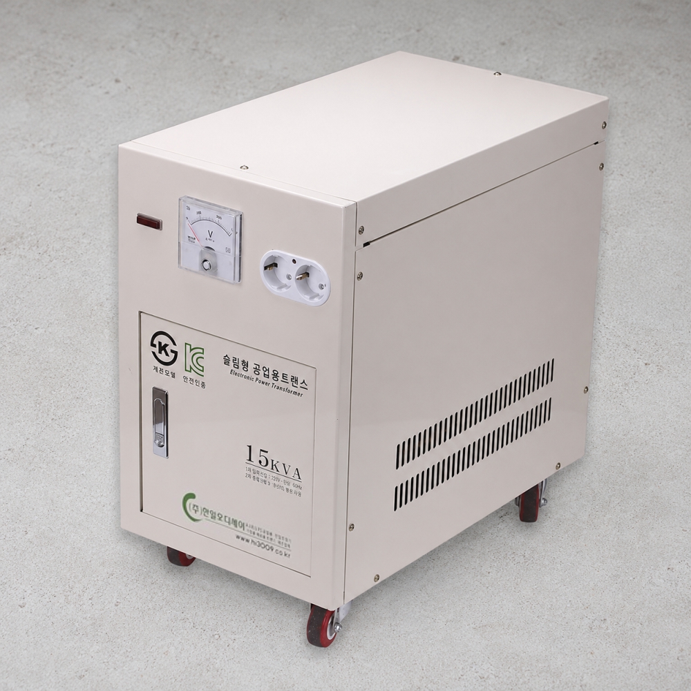 공업용 건식 변압기 15KVA 380V~220V 전압 다운 트랜스 옥내용 한일 - 상품 이미지