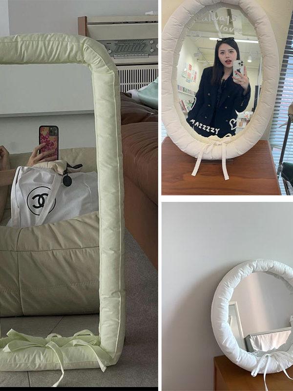 쿠션 흑백 벽거울 패딩거울 도트 모던 미러 감성 - 상세 이미지 3