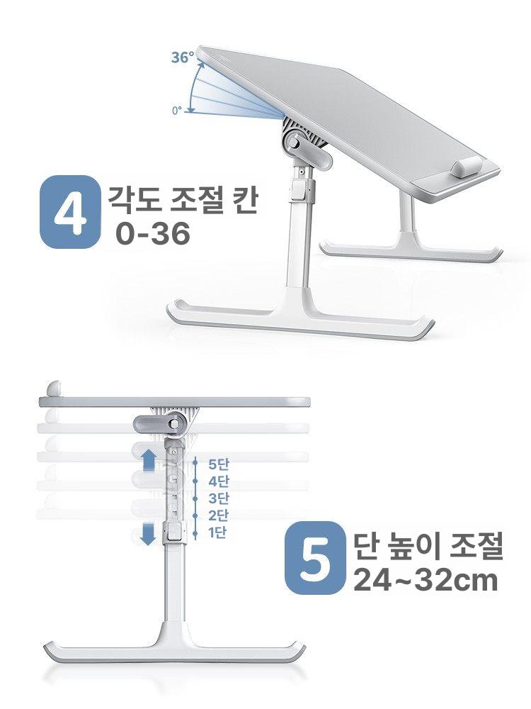 자동차 뒷좌석 테이블 접이식 식사 트레이 컵홀더 수납 선반 독서대 운전석 노트북 거치대 - 상세 이미지 4