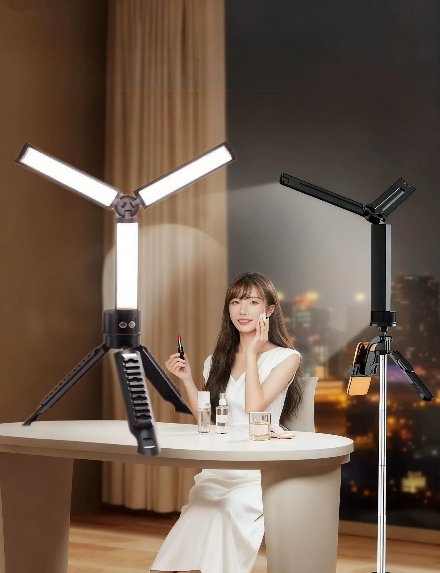 led 촬영조명 휴대용 접이식 포토박스 다용도 방송 포토부스 배경 라이트 소품 탁상 - 상품 이미지