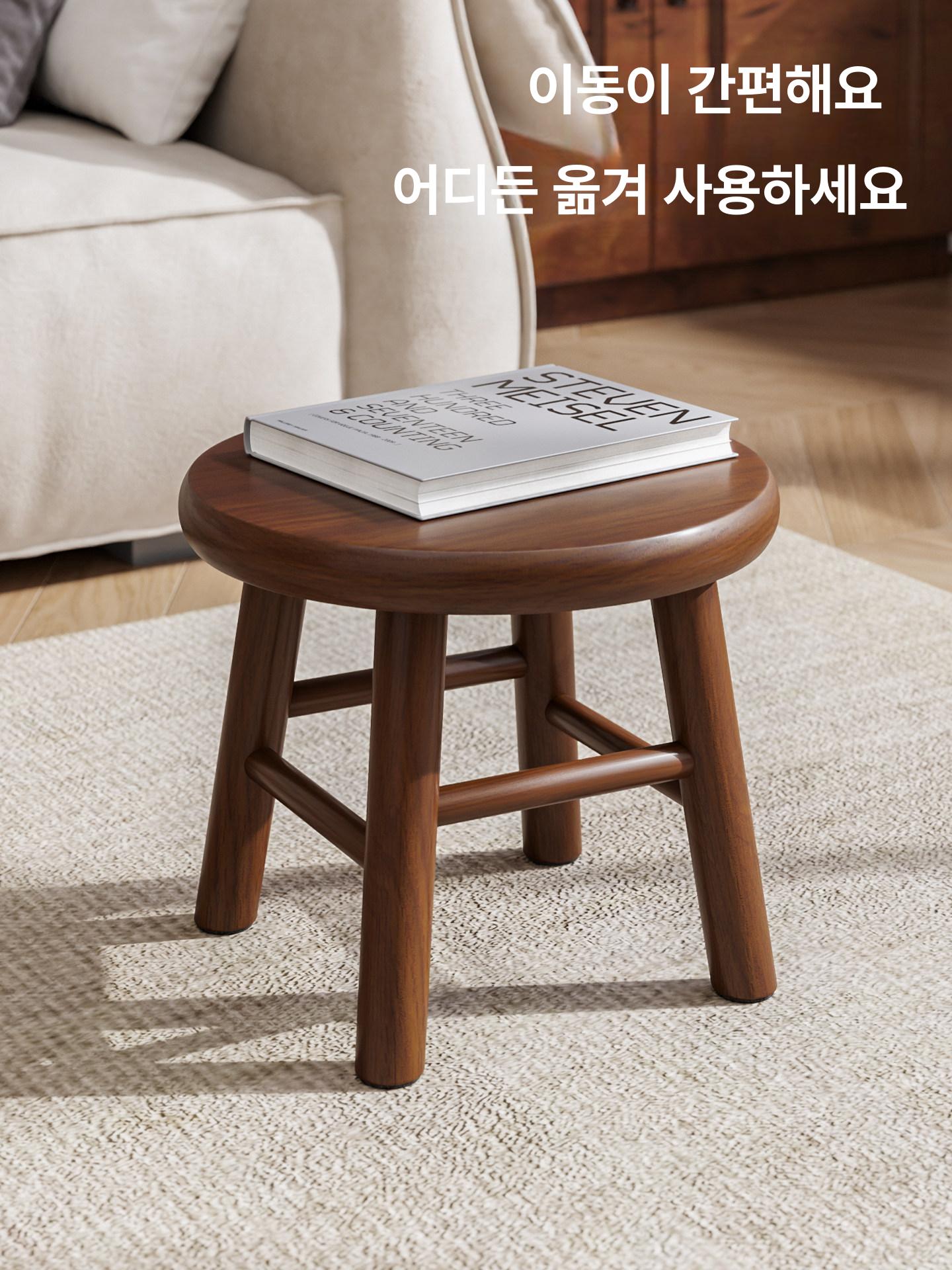 원목 높이 화분스툴 빈티지 간이 사각 인테리어 보조의자 발받침 화분받침대 미니스툴 - 상세 이미지 3