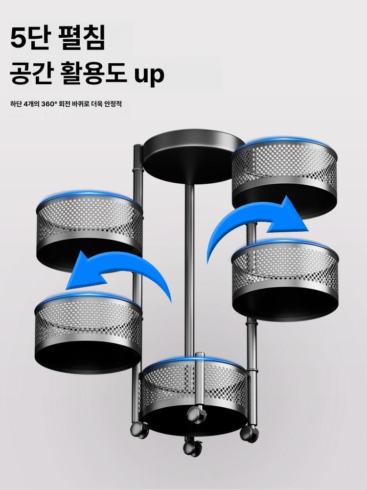 이동식 털실보관함 라운드 다용도 정리함 바구니 뜨개실보관함 수납함 공예 거치대 - 상세 이미지 3