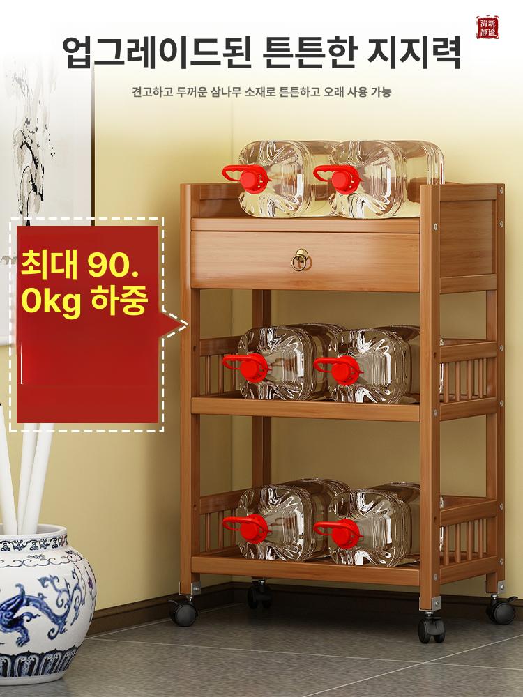 대나무 3단 원목선반장 계단형 수납선반 화분 주방 베란다 원목수납장 침실 서재 현관 - 상세 이미지 3